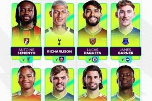 英超8月最佳进球候选：理查利森倒钩、索博斯洛伊任意球在列